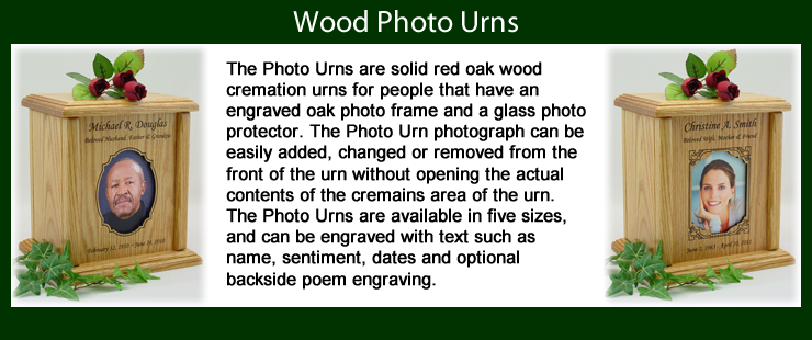 Wood Photo Urns