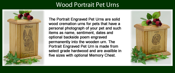 Portrait Engraved Pet Urns
